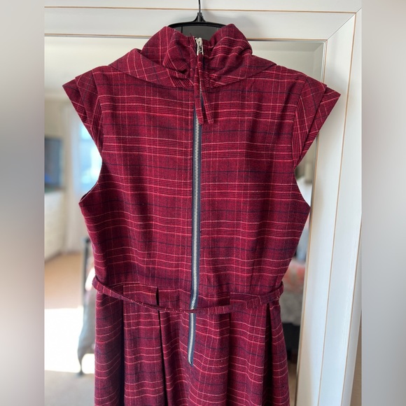✨✨‼️ LAST CHANCE! (To be donated)!! Go International Plaid Cowl Neck Dress - Picture 8 of 13